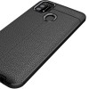 TPU чехол фактурный (с имитацией кожи) для Samsung Galaxy M31 Чорний (5178)