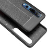 TPU чехол фактурный (с имитацией кожи) для Xiaomi Mi 10 / Mi 10 Pro Чорний (17330)