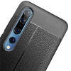 TPU чехол фактурный (с имитацией кожи) для Xiaomi Mi 10 / Mi 10 Pro Чорний (17330)