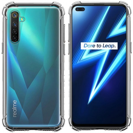 TPU чехол GETMAN Ease с усиленными углами для Realme 6 Pro Прозрачный (5191)