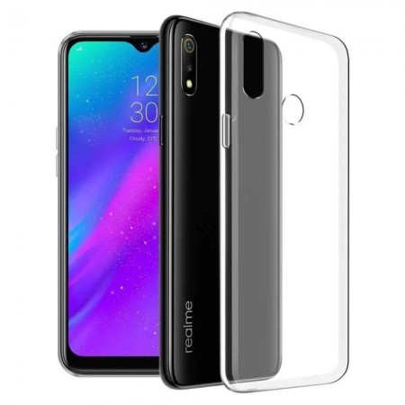 TPU чехол Epic Transparent 1,0mm для Realme C3 Белый (5189)