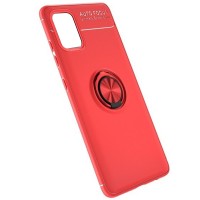 TPU чехол Deen ColorRing под магнитный держатель (opp) для Samsung Galaxy A41 Красный (5185)
