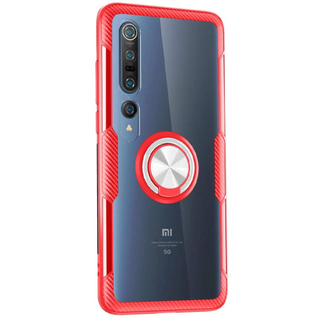 TPU+PC чехол Deen CrystalRing for Magnet (opp) для Xiaomi Mi 10 / Mi 10 Pro Червоний (5199)