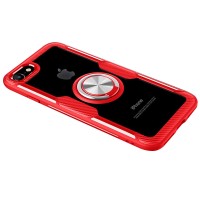 TPU+PC чехол Deen CrystalRing for Magnet (opp) для Apple iPhone 7 / 8 / SE (2020) Красный (12488)