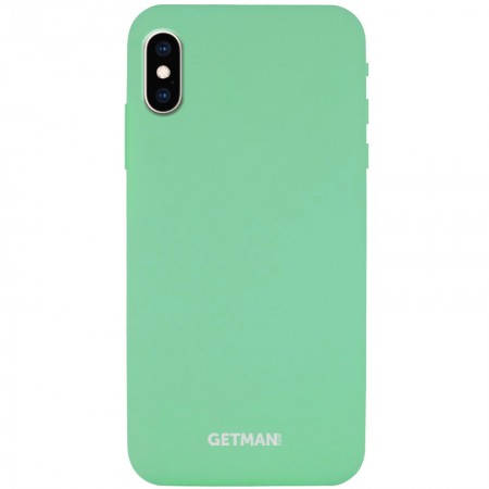 Чехол Silicone Case GETMAN for Magnet для Apple iPhone X / XS (5.8'') Зелёный (5235)