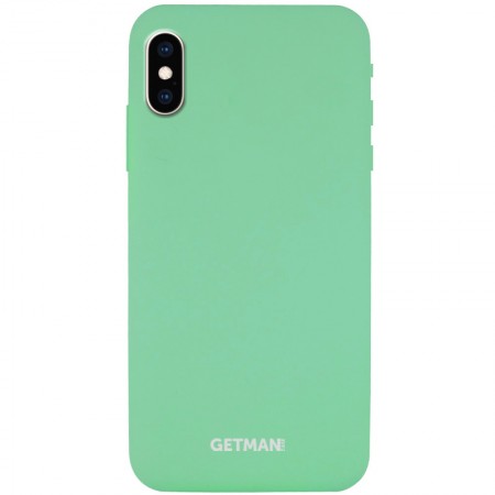 Чехол Silicone Case GETMAN for Magnet для Apple iPhone X / XS (5.8'') Зелений (5235)