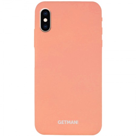 Чехол Silicone Case GETMAN for Magnet для Apple iPhone X / XS (5.8'') Рожевий (5237)