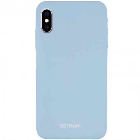 Чехол Silicone Case GETMAN for Magnet для Apple iPhone X / XS (5.8'') Серый (5238)