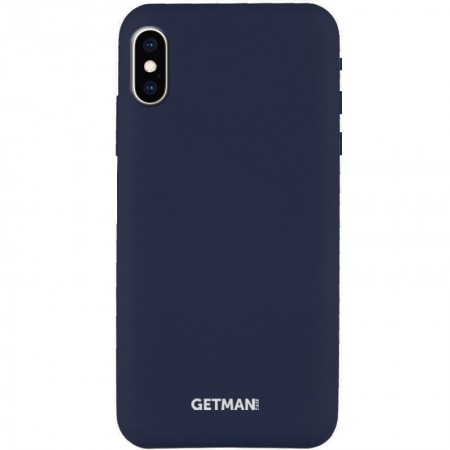 Чехол Silicone Case GETMAN for Magnet для Apple iPhone X / XS (5.8'') Синий (5239)