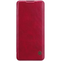 Кожаный чехол (книжка) Nillkin Qin Series для Huawei P40 Pro Красный (21537)