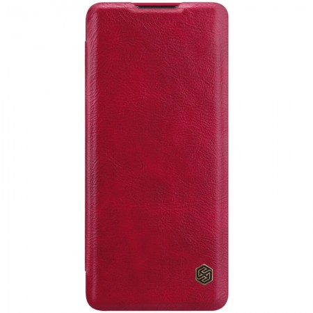 Кожаный чехол (книжка) Nillkin Qin Series для OnePlus 8 Червоний (12502)