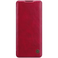Кожаный чехол (книжка) Nillkin Qin Series для OnePlus 8 Pro Красный (5340)