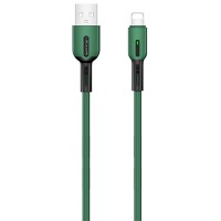 Дата кабель Usams US-SJ431 U51 Silicone USB to Lightning (1m) Зелений (23667)