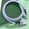 Дата кабель Usams US-SJ431 U51 Silicone USB to Lightning (1m) Фиолетовый (22849)
