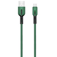 Дата кабель Usams US-SJ432 U51 Silicone USB to Micro USB (1m) Зелений (22851)