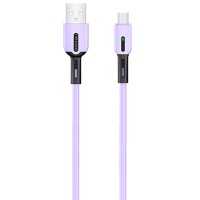 Дата кабель Usams US-SJ432 U51 Silicone USB to Micro USB (1m) Фіолетовий (14058)