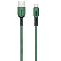 Дата кабель Usams US-SJ433 U51 Silicone USB to Type-C (1m) Зелений (14059)
