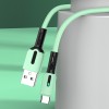 Дата кабель Usams US-SJ433 U51 Silicone USB to Type-C (1m) Мятный (22853)