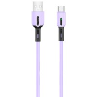 Дата кабель Usams US-SJ433 U51 Silicone USB to Type-C (1m) Фиолетовый (22854)