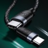 Дата кабель Usams US-SJ400 U31 100W PD Fast Charging Type-C to Type-C (1.2m) Чорний (14061)