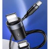 Дата кабель Usams US-SJ404 U31 30W Fast charging Type-C/USB to Lightning  (1.2m) Чорний (14063)