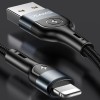 Дата кабель Usams US-SJ423 U48 Digital Display USB to Lightning (1.2m) Чорний (14071)