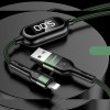 Дата кабель Usams US-SJ423 U48 Digital Display USB to Lightning (1.2m) Зелений (14072)