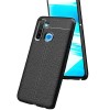 TPU чехол фактурный (с имитацией кожи) для Realme 5 / Realme 6i Черный (5349)