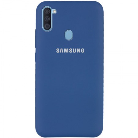 Чехол Silicone Cover Full Protective (AA) для Samsung Galaxy A11 Синий (5354)