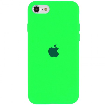 Чехол Silicone Case Full Protective (AA) для Apple iPhone SE (2020) Салатовий (17334)