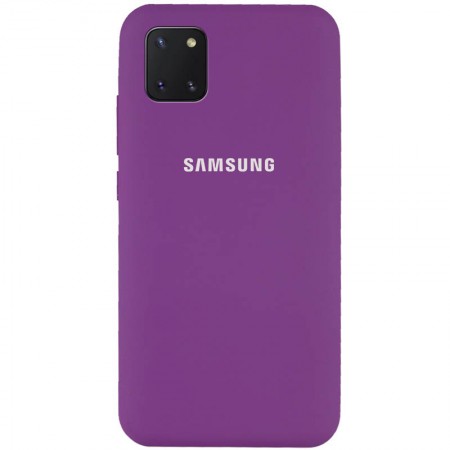 Чехол Silicone Cover Full Protective (AA) для Samsung Galaxy Note 10 Lite (A81) Фиолетовый (5474)