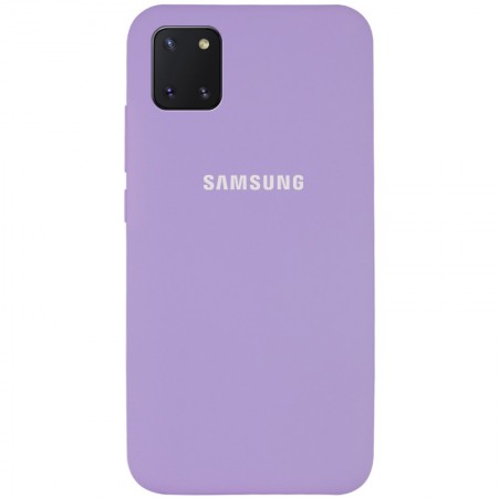 Чехол Silicone Cover Full Protective (AA) для Samsung Galaxy Note 10 Lite (A81) Сиреневый (18480)