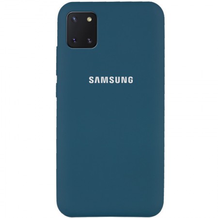 Чехол Silicone Cover Full Protective (AA) для Samsung Galaxy Note 10 Lite (A81) Синий (5472)