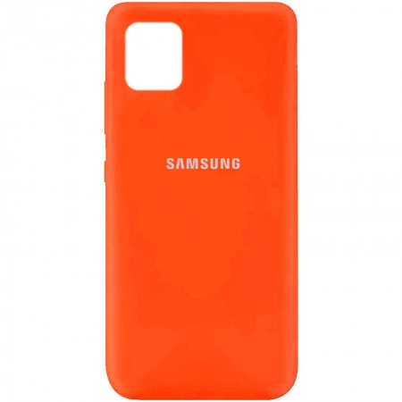Чехол Silicone Cover Full Protective (AA) для Samsung Galaxy Note 10 Lite (A81) Оранжевый (18485)