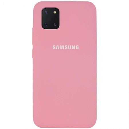 Чехол Silicone Cover Full Protective (AA) для Samsung Galaxy Note 10 Lite (A81) Розовый (20635)