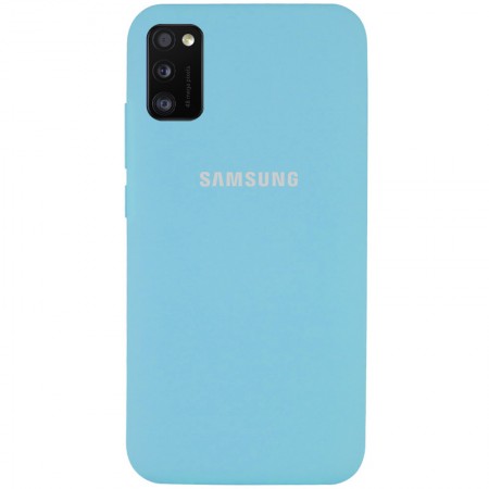 Чехол Silicone Cover Full Protective (AA) для Samsung Galaxy A41 Голубой (17340)