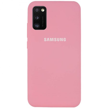 Чехол Silicone Cover Full Protective (AA) для Samsung Galaxy A41 Рожевий (5467)