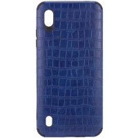 Кожаная накладка Epic Vivi Crocodile series для Samsung Galaxy A01 Синий (5588)