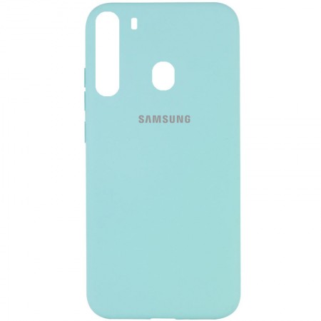 Чехол Silicone Cover Full Protective (A) для Samsung Galaxy A21 Бірюзовий (5643)