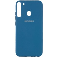Чехол Silicone Cover Full Protective (A) для Samsung Galaxy A21 Синій (21159)