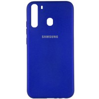 Чехол Silicone Cover Full Protective (A) для Samsung Galaxy A21 Синій (5644)