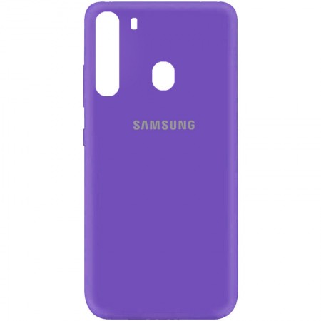 Чехол Silicone Cover Full Protective (A) для Samsung Galaxy A21 Фіолетовий (21156)