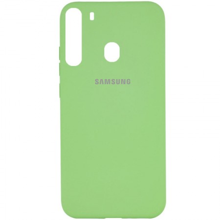Чехол Silicone Cover Full Protective (A) для Samsung Galaxy A21 Зелений (5649)