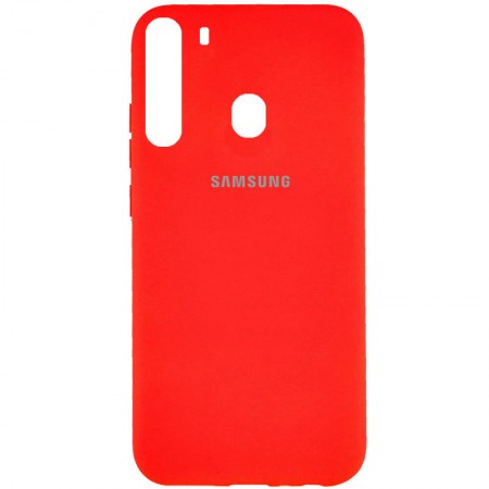 Чехол Silicone Cover Full Protective (A) для Samsung Galaxy A21 Червоний (21154)