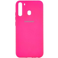 Чехол Silicone Cover Full Protective (A) для Samsung Galaxy A21 Рожевий (21155)