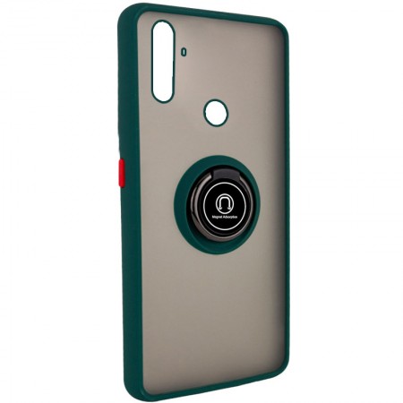 TPU+PC чехол Deen ColorEdgingRing for Magnet для Realme C3 / 5S Зелёный (5692)