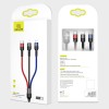 Дата кабель Usams US-SJ410 U26 3in1 USB to Combo 2A (0.35m) Черный (14079)