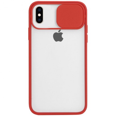 Чехол Camshield mate TPU со шторкой для камеры для Apple iPhone X / XS (5.8'') Красный (27008)