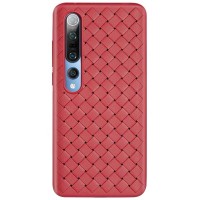 PU чехол-накладка Epik Weaving series для Xiaomi Mi 10 / Mi 10 Pro Красный (5751)