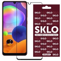 Защитное стекло SKLO 3D (full glue) для Samsung Galaxy A31 Чорний (13513)